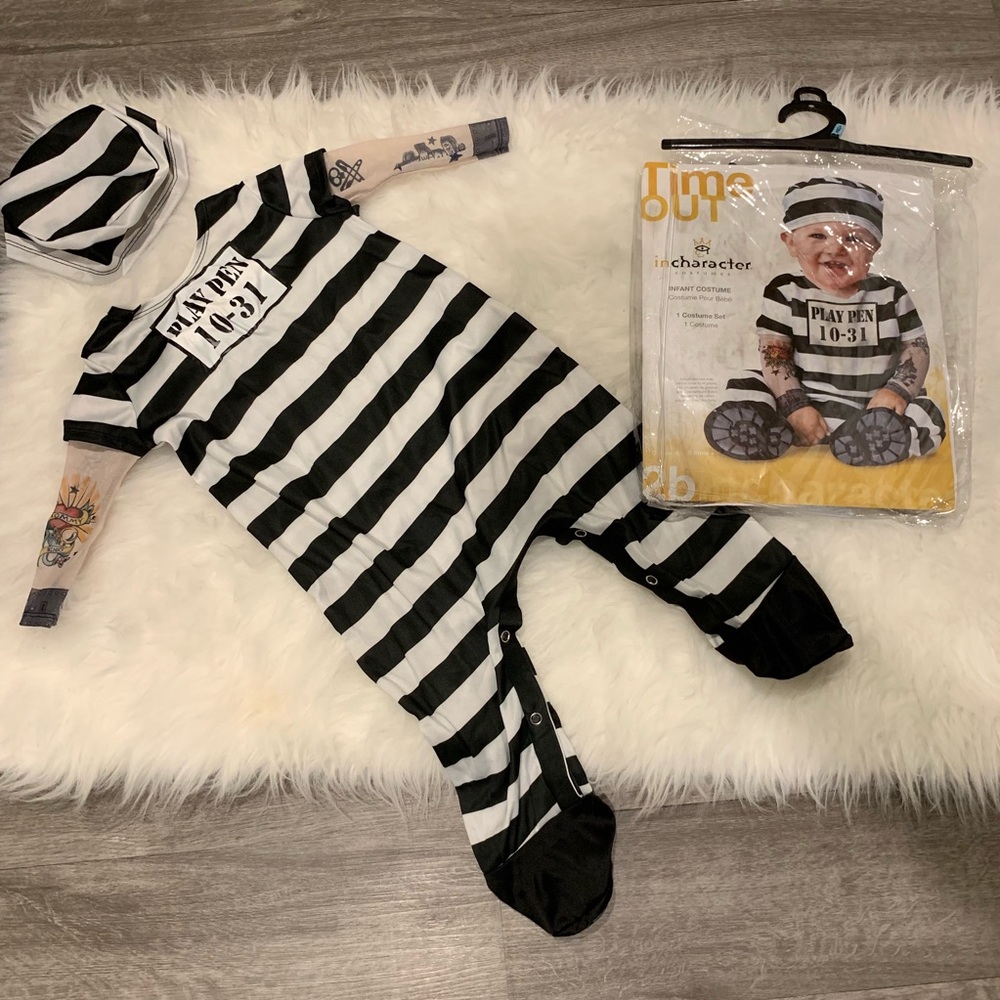 (Sold) Infant Convict Halloween Costume